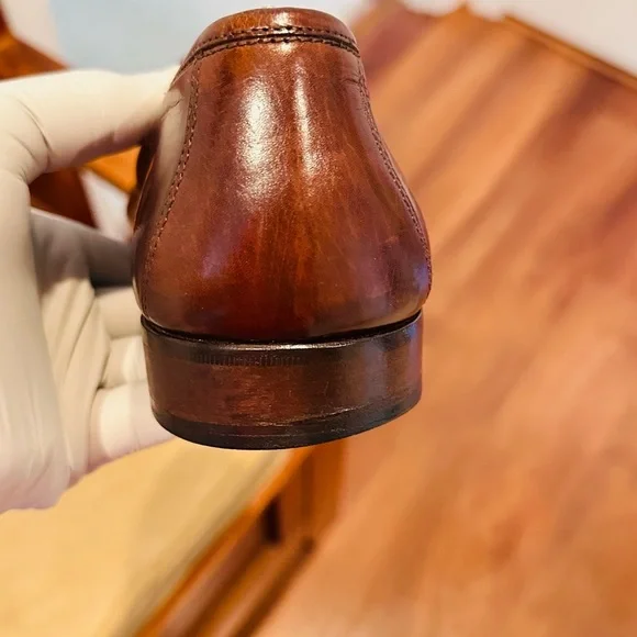 Men's Leather Loafers - Burgundy - Picture 12 of 15